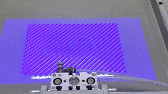 Layer formation in the source printing demonstration.