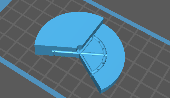 Figure 1 · Section model of the yttria gas-distribution disc.